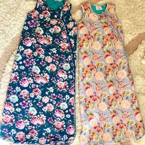 Posh Peanut 2.5 tog Sleep Sacks 18-36m floral print two-pack like new